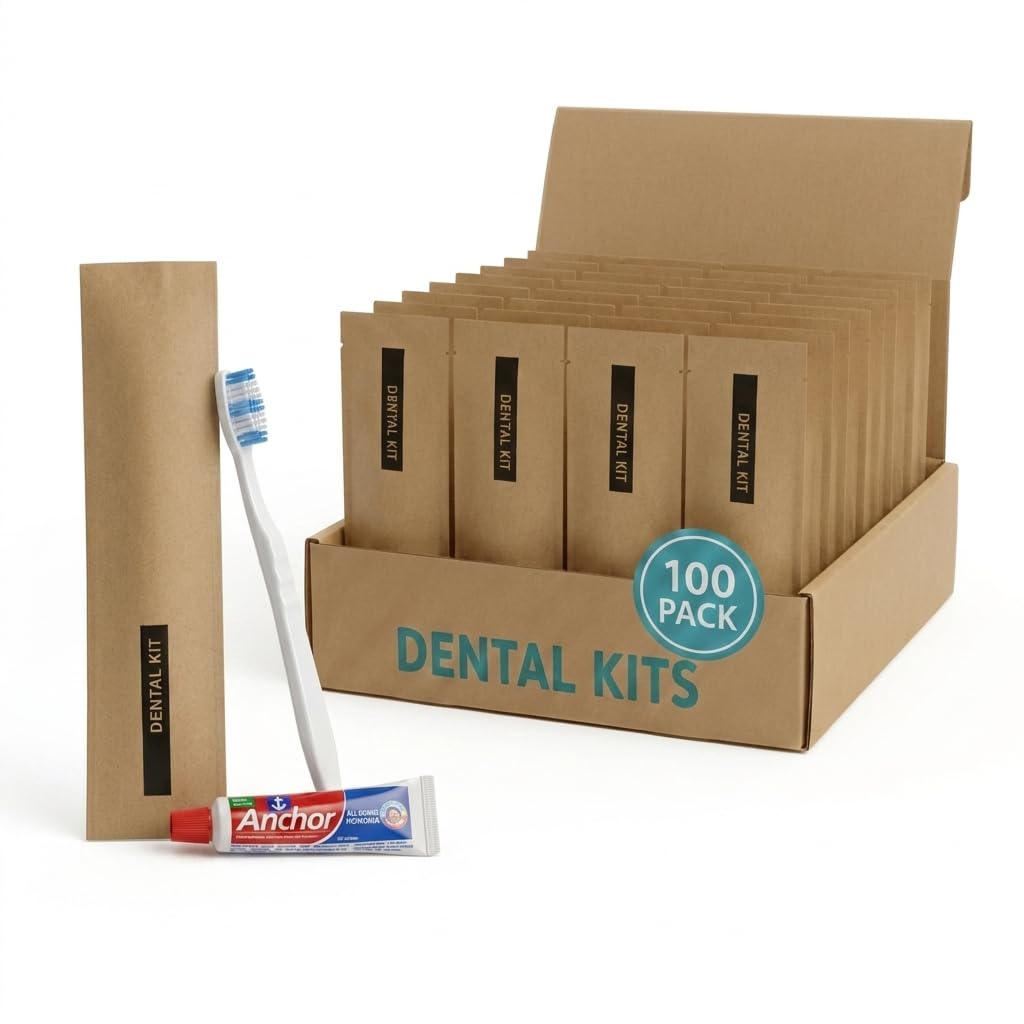 Dental Kits (100 Count) with Toothbrush and Toothpaste, Individually Wrapped, Bulk Pack-image-24