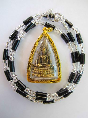 (PG065)Rare Buddha Talisman Thai Amulet Bless Rich Luck Win Gold Plate Pendant Frame
