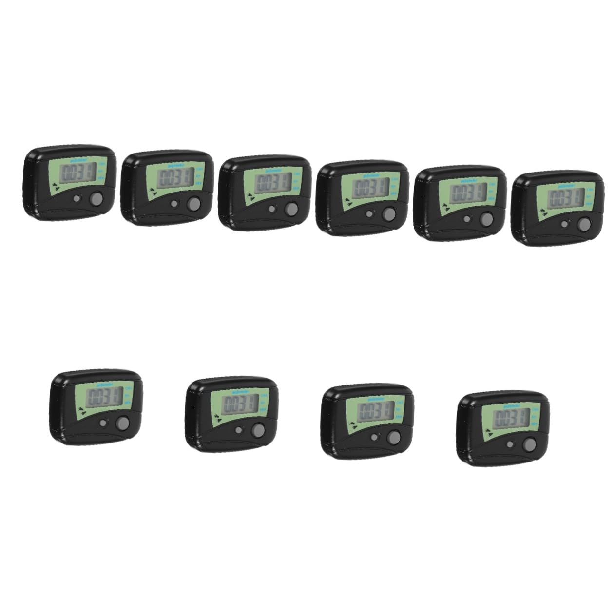 WOONEKY Lot de 10 Podomètres LCD Compteur De Distance Calories À Clipser pour Ceinture