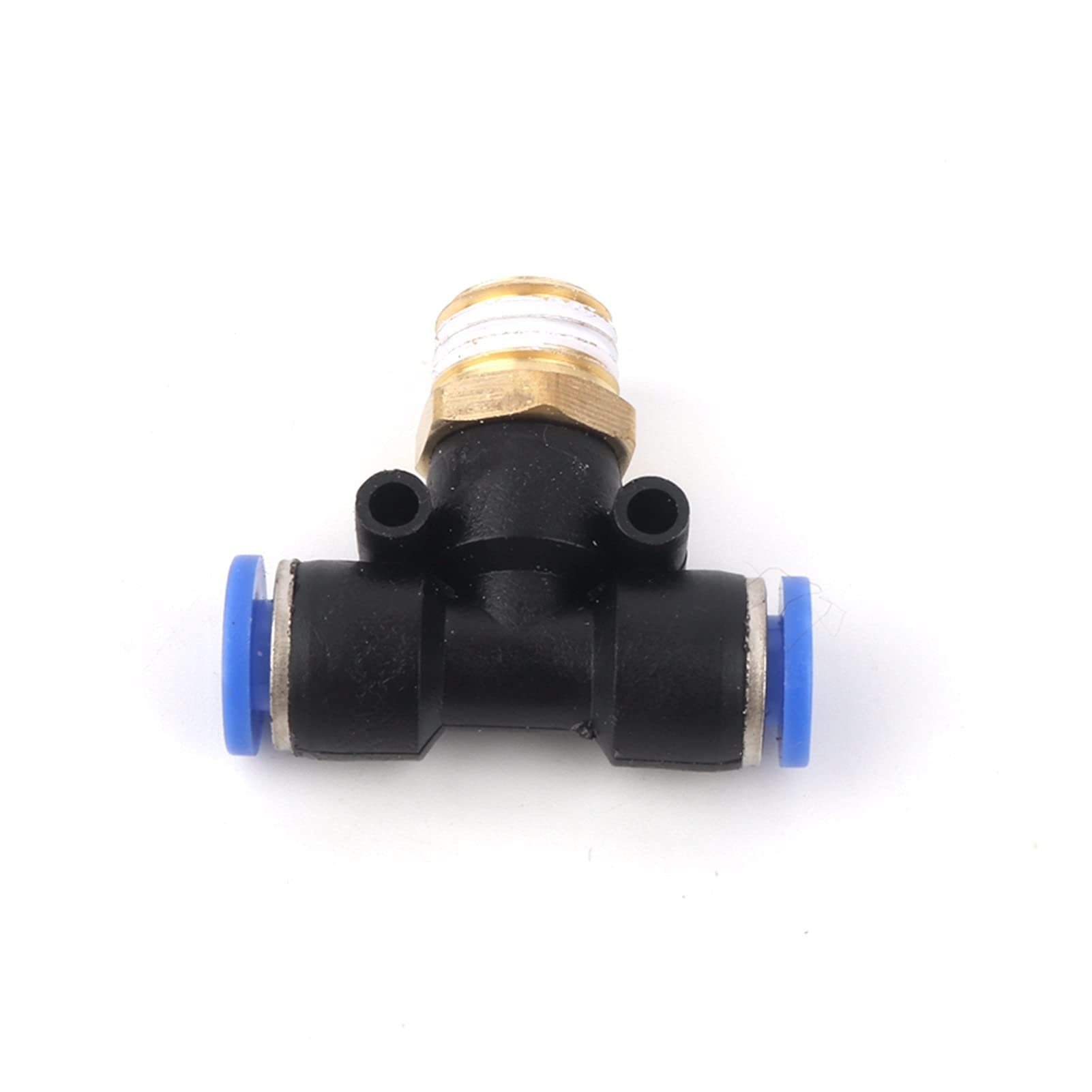 Gotero de riego para jardinería, 20, 6 mm, conexión neumática en T, Rosca Externa de 1/8, 1/4, 3/8 y 1/2 Pulgadas, Conector de Manguera de Alta presión de plástico.