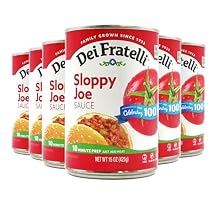Dei Fratelli Sloppy Joe Sauce 15oz - 6 pack - Vine-Ripened Tomatoes - No Water, No Corn Syrup, Non GMO, Gluten-Free