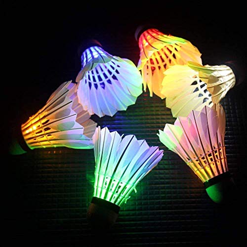 Yyzp 6-Pack Led Badminton Shuttlecocks, Badminton Birdies Glow In The Dark Birdie Badminton Set For Outdoor/Indoor Lighting Sport Activities Game #TOP1