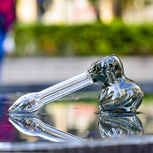 New 6 inch Unique Desing Portable Handmade Hammer Style Glass(Gray)