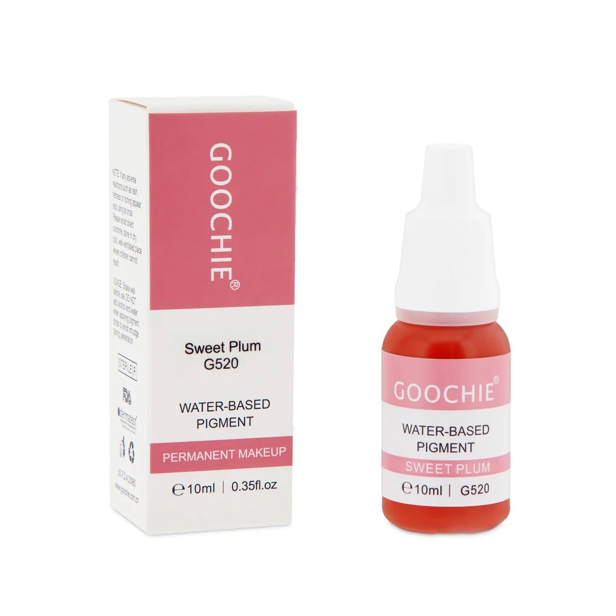 Goochie Superior Semi Organic Liquid Water Based Micro Pigment EU Standard Machine Permanent Makeup Pigment 10ml Lip Pigment | Sweet Plum - G520