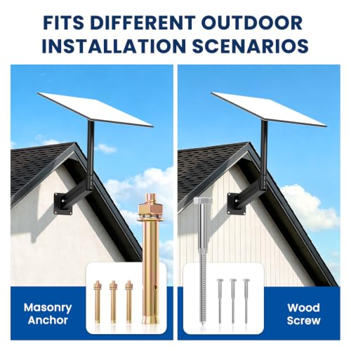 Image of Standard 4 /4X Telescoping Mount for Starlink, Adjusatble Gen 3 Roof Mounting Kit with Alumium Adapter, Sturdy Wall and Eave Mounting Kit for Outdoor Use