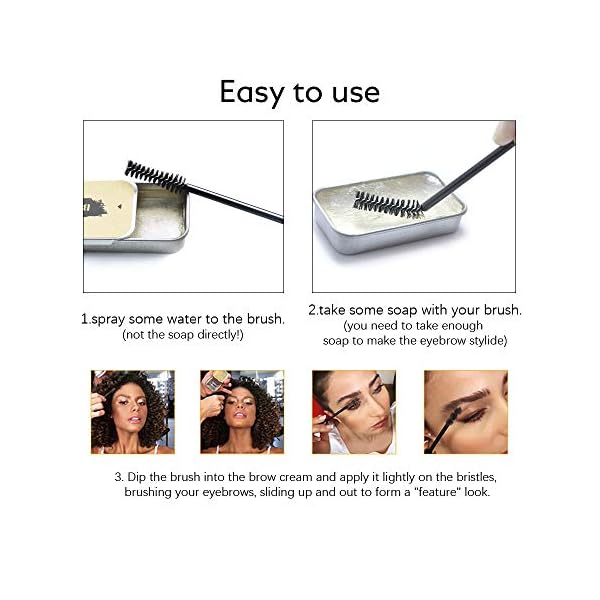Ownest-2PCS-Eyebrow-Soap-KitBrows-Styling-SoapLong-Lasting-Waterproof-Smudge-Proof-Eyebrow-Styling-Pomade-for-Natural-Brows-3D-Feathery-Brows-Makeup-Balm Ownest Eyebrow Styling Soap Kit, Long Lasting Waterproof Smudge Proof Pomade for 3D Feathery Natural Brows Makeup Balm, 2 PCS
