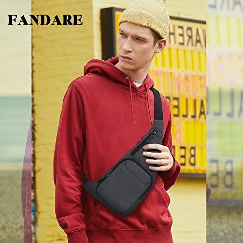 FANDARE Ultralight Sling Bags Outdoor Hiking Daypacks Chest Shoulder Bag Men Crossbody Bags Women Waist Bag Cover Pack Rucksack for Travel Hiking Bicycle Sport Gym Daypacks Small Daypacks Grey B - Image 2