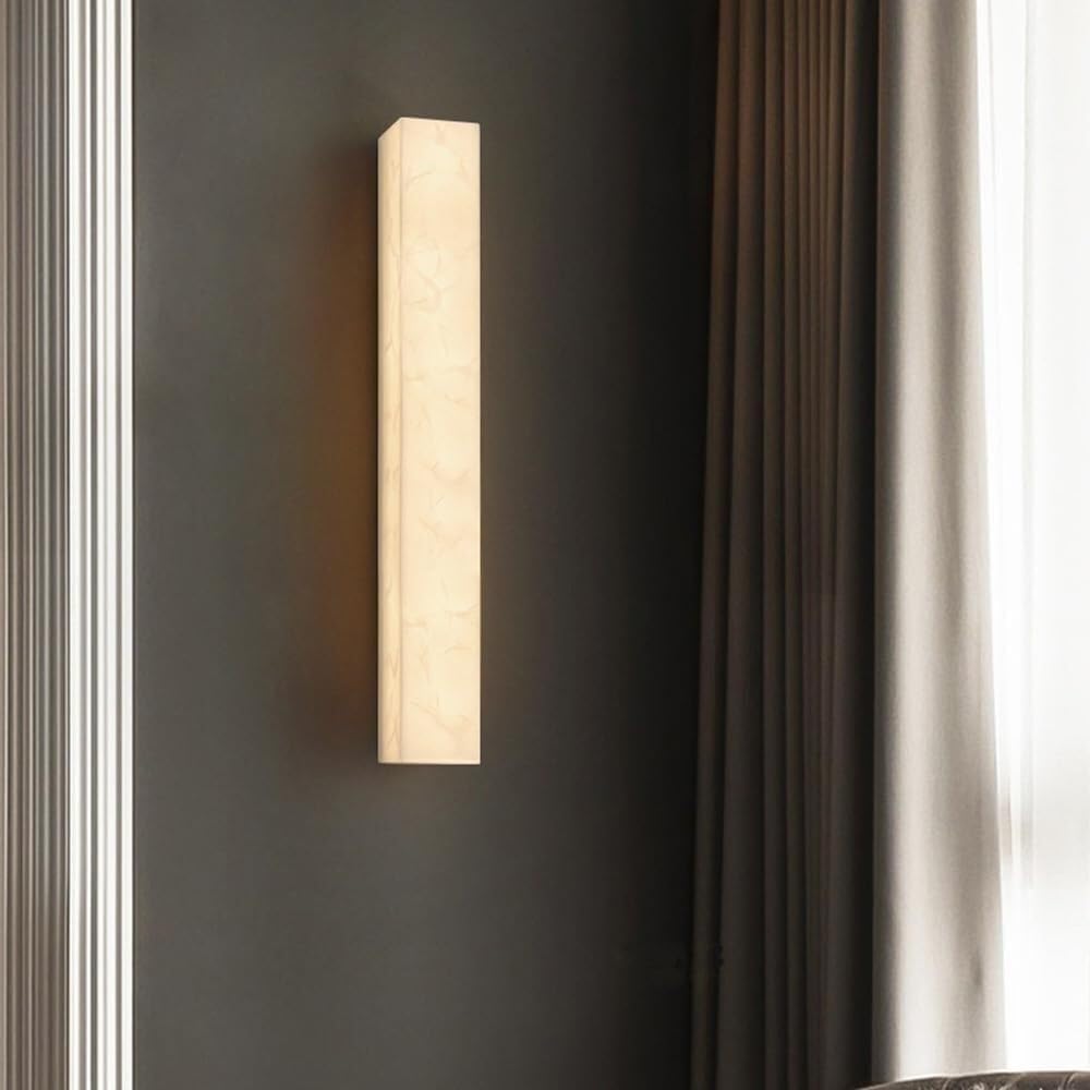 ASerZenith Marble Decoration Bar Sconce Wall Lamp Led Long Linear Wall Sconce Compatible With Hotels Living Room,40Cm