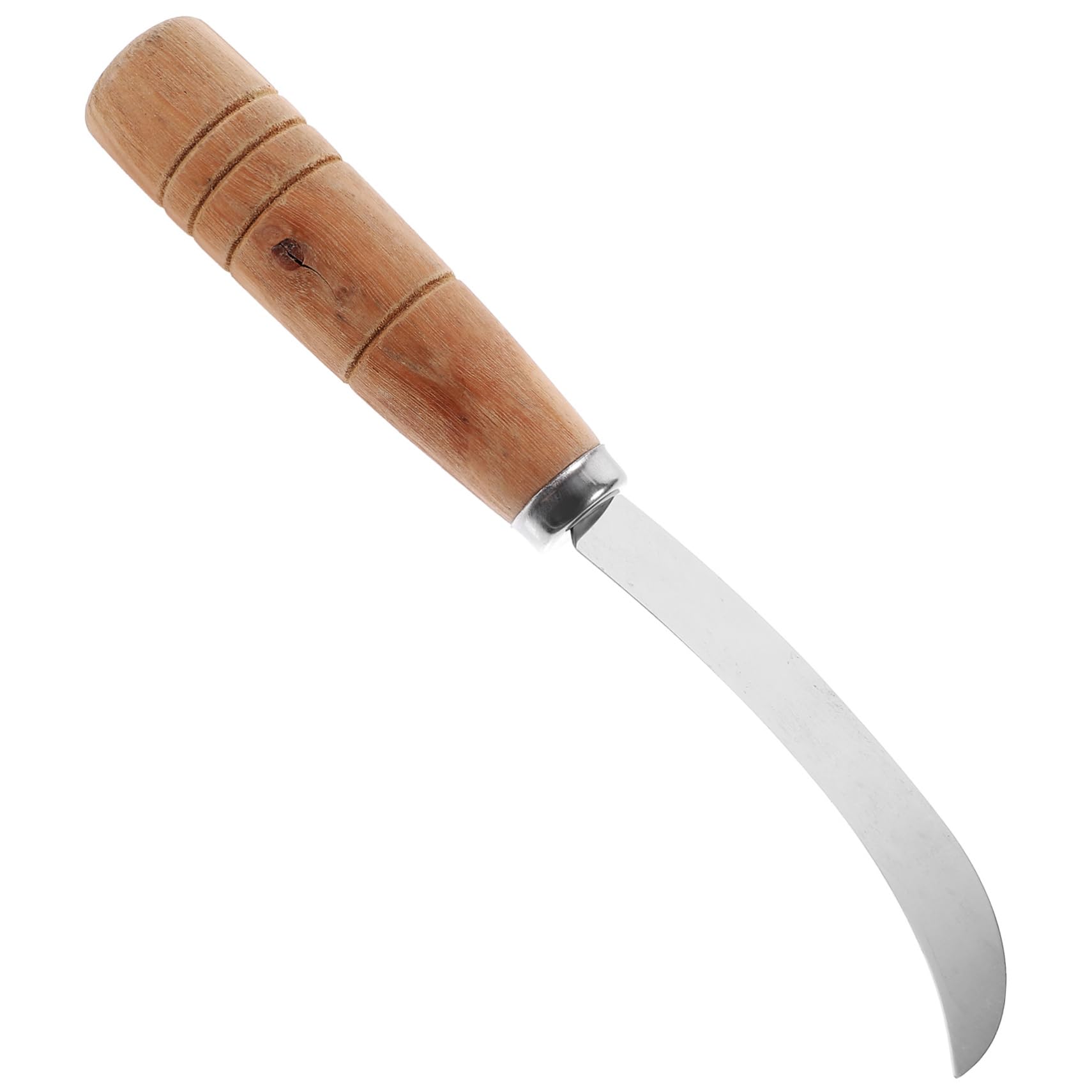 Alipis Stainless Steel Fruit Knife with Wooden Handle Multifunctional Pineapple Cutter and Banana Slicer for Easy Peeling and Cutting Kitchen Restaurant