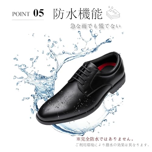 Poerkan 走れる ビジネスシューズ メンズ 軽量 ビジネス スニーカー 革靴 歩きやすい 通気 高级紳士靴 疲れない 防滑 ウォーキング ドレスシューズ の商品画像 5