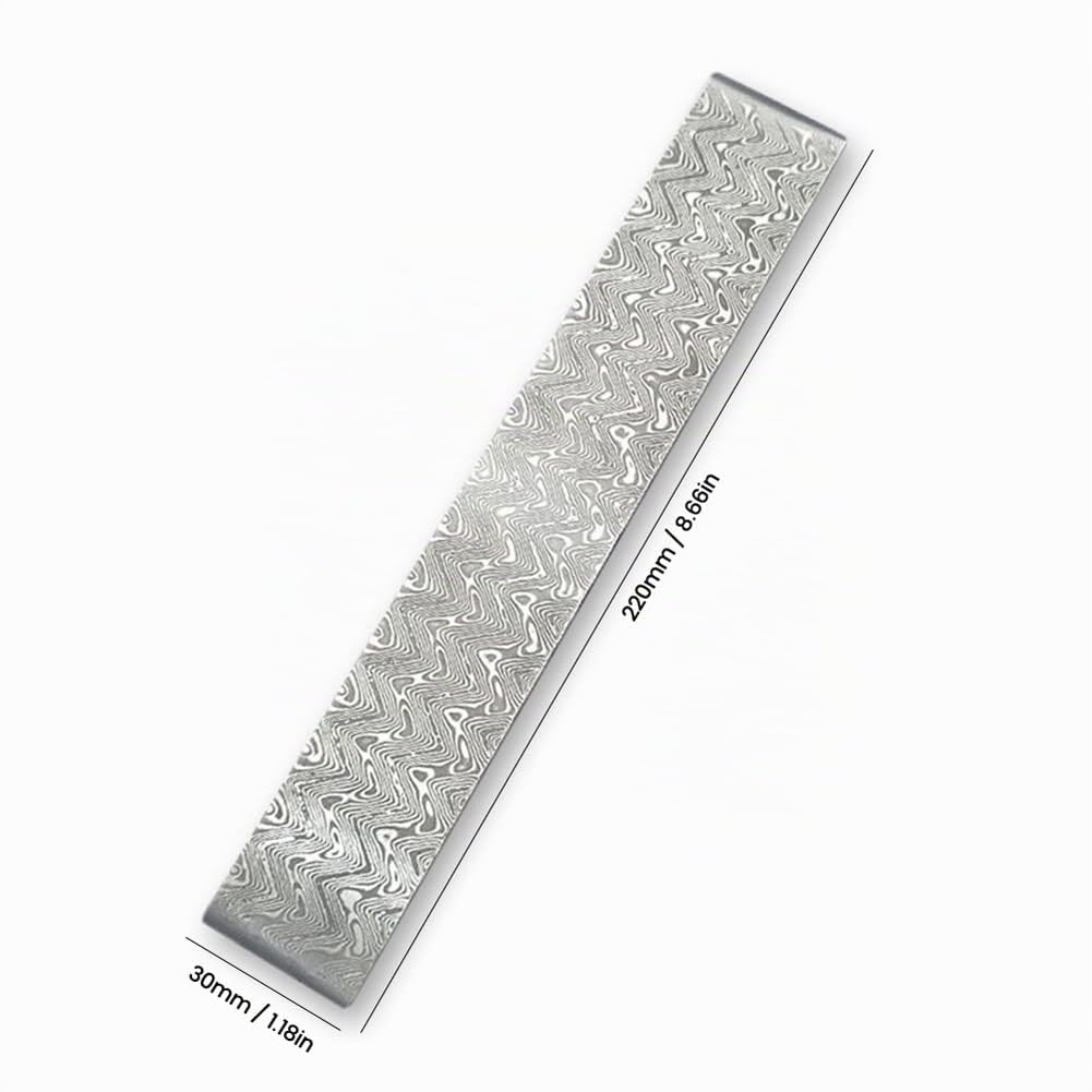 Geevorks Acier Damas Billet pour la fabrication de couteaux | Dureté 58±1 HRC + Traitement cryogénique sous vide | Ébauches préformées | Facile pour les débutants + Qualité professionnelle