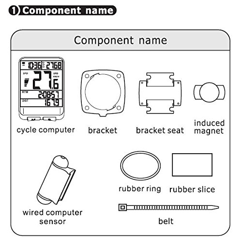 BIKEVEE Bicycle Computer Component Diagram