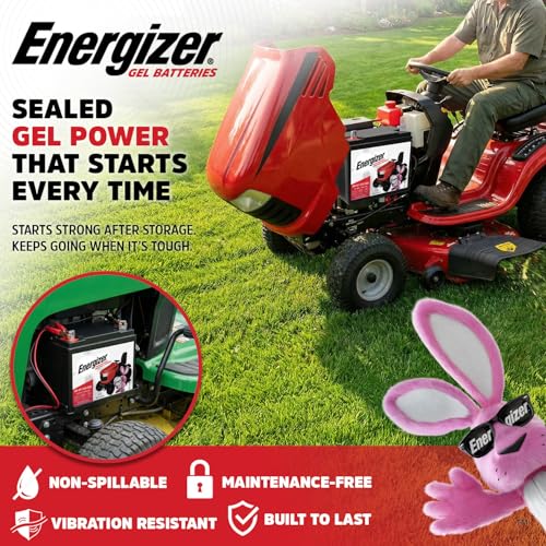 Image of Energizer EN-U1-350-GEL, 12 Volt 350 CCA, Long Lasting Sealed Lead Acid AGM Rechargeable Battery Ideal For Use In Tractors, Lawn Mowers, and more