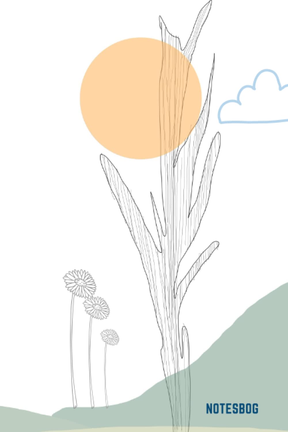 Notesbog: Sommerlandskabstegning 120 sider, 15,2 x 22,6 cm, God til journalisering og noter, Seje venner og familiegave. (Swedish Edition)