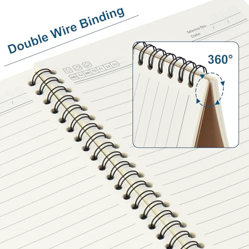 ZCZN Spiral Notebook 6 Pack, 8.3"*5.5" 120 Pages A5 Lined Notebooks, College Ruled Notebook Spiral, Coil Notebook for Work, School, Study, Office Use image 5