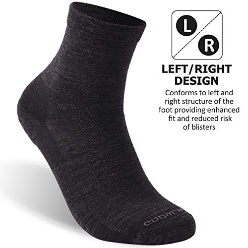 Image of No Show Athletic Socks, ZEALWOOD 3 Pairs Merino Wool Ultra-Light Running Tennis Golf Socks for Men Women