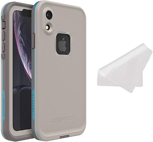 LifeProof FRē Series - Funda impermeable para iPhone XR (solo con paño de limpieza, embalaje no minorista) - Body Surf (cemento/gárgola/océano