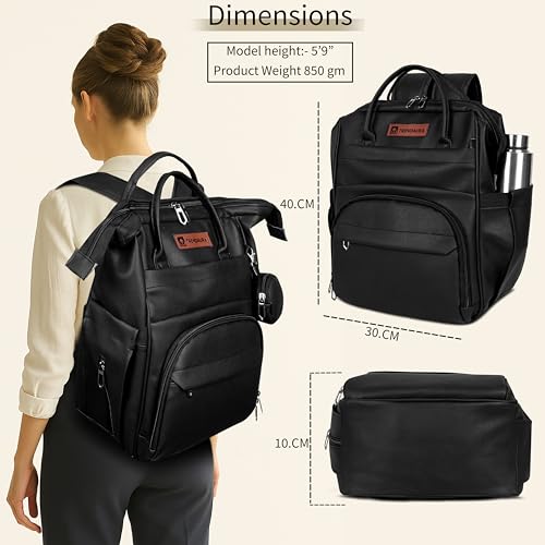 Image of Diaper Bag for Mothers | 30L Waterproof Maternity Bag with Multi Compartments, Insulated Bottle Pockets & Ultra Vegan Leather
