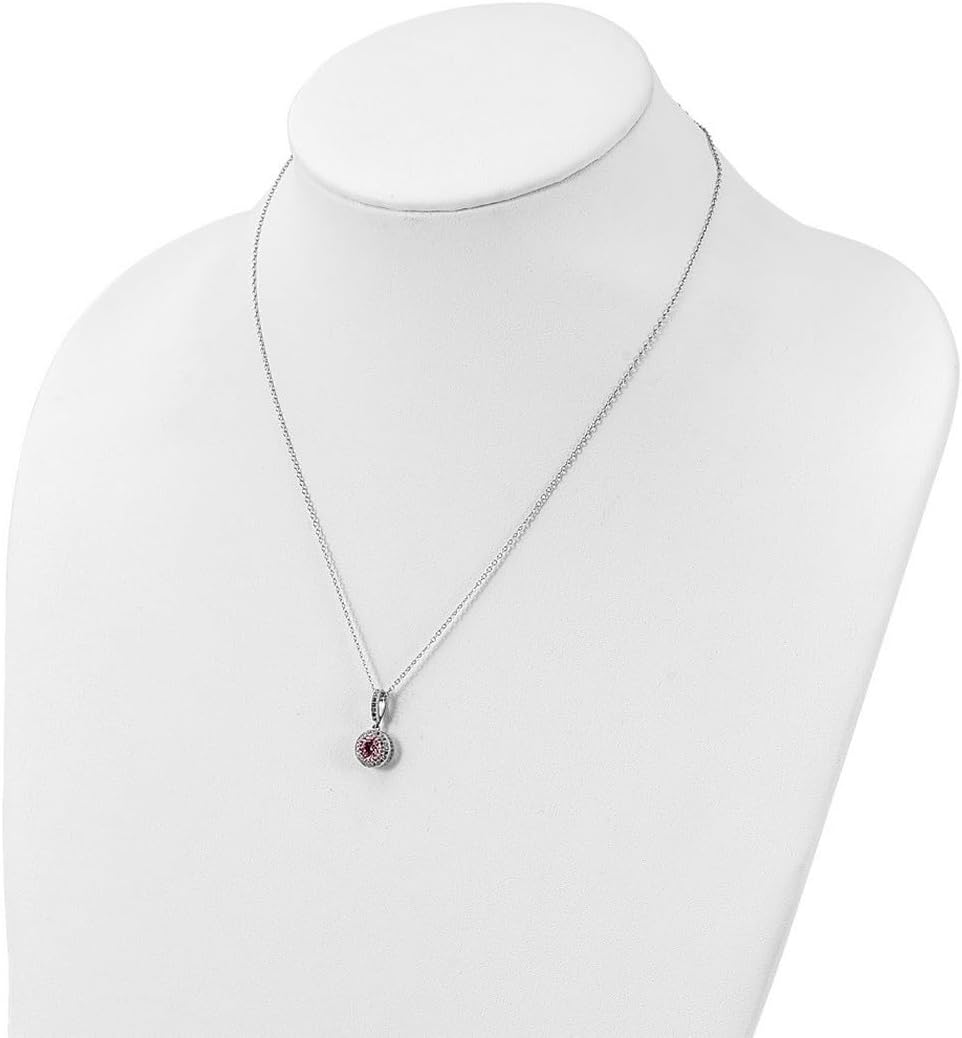 925 Sterling Silver Polished Rhodium Plated Cubic Zirconia 18inch Necklace Post Earrings Set Jewelry Set for Women - Image 5