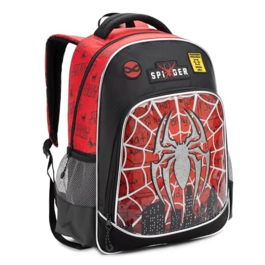 Mochila escolar infantil meninos Homem Aranha jardim mochila escolar Vermelha e preta
