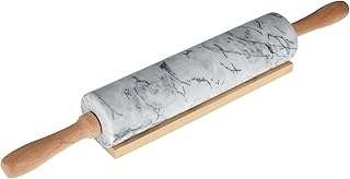 Anuncio Patrocinado - labworkauto Rodillo de mármol con soporte de madera de 10 pulgadas para hornear pasteles, corteza, p...