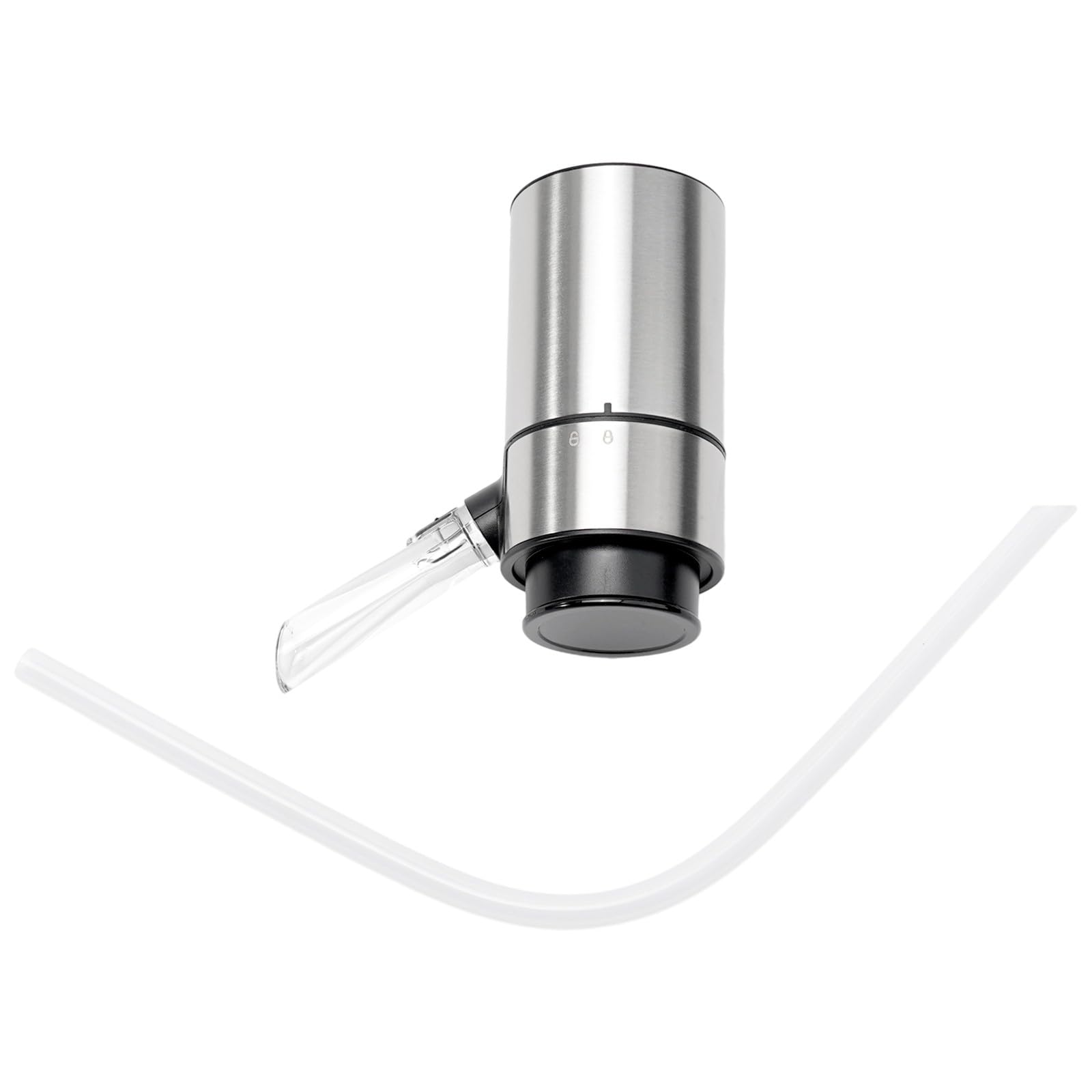 Aérateur de vin électrique automatique en acier inoxydable acrylique Décanteur rapide pour bar, fête, cuisine, noir argenté