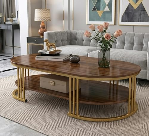 Image of Coffee Table Centre Table (Brown Gold)