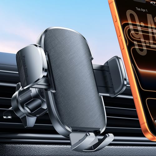 Mohard Soporte Movil Coche, [Nunca se Cae] Suporte Telemovel Carro Firme con Rotación 360° para Rejilla de Ventilación, Liberación Rápida con un Botón, Porta Movil Coche para iPhone 17 & Phones 4 7