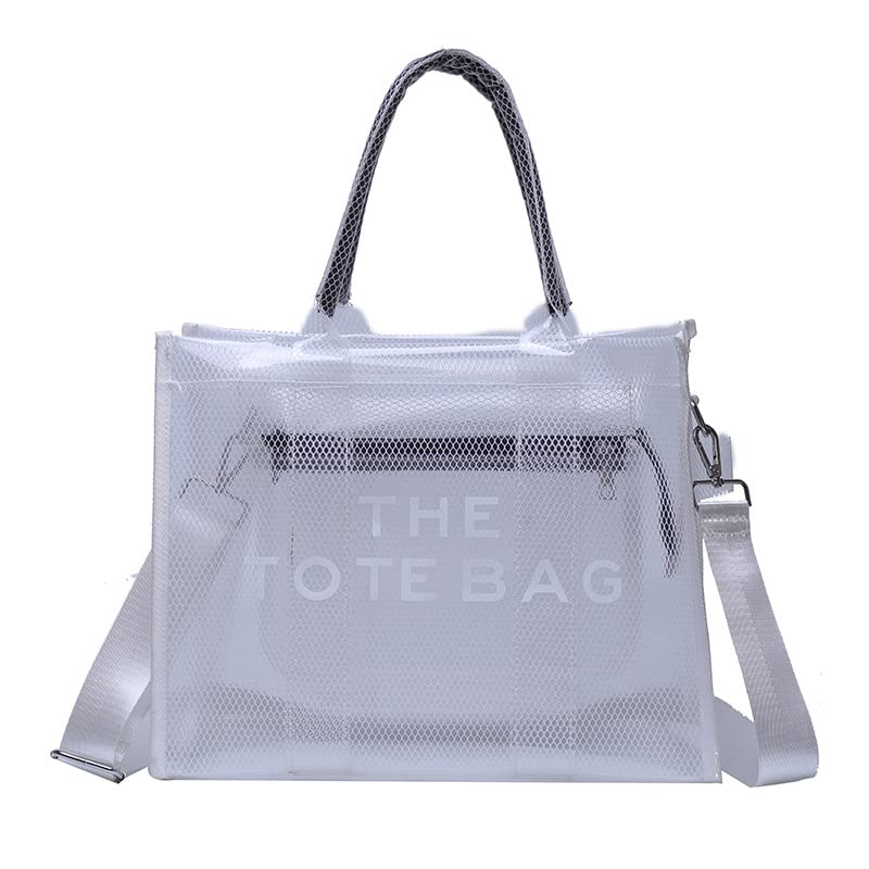 Image of Clear Tote Bag Stadium Events Large Clear Purse for Women Transparent Crossbody Bag for Concert,Work,Beach,Sport