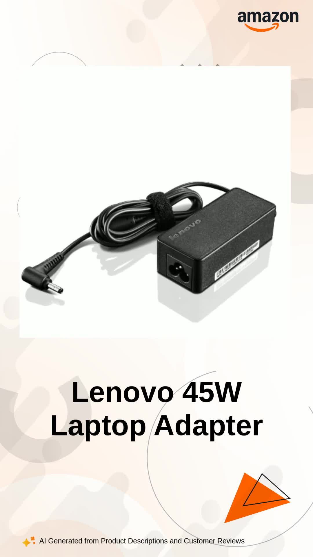 Lenovo Original GX21M75594 45W Laptop Adapter/Charger with Power