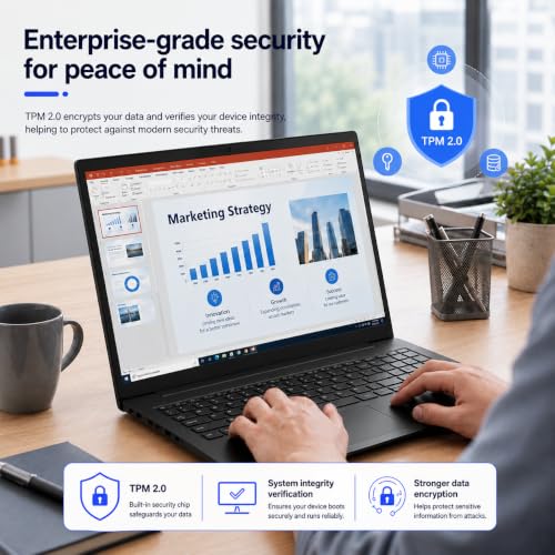 Image of Lenovo Laptop Computer, 15.6 inch FHD, AMD Ryzen 3 7320U, 16GB DDR5, 256GB SSD