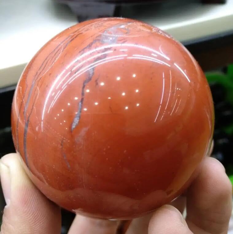 65mm Kugel Kugel ROTER NATURSTEIN KRISTALLQUARZ Heimdekoration