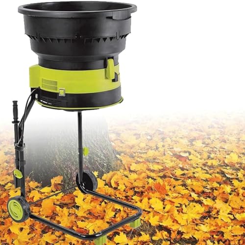 Trituradora Hojas Eléctrica Compost, Trituradora Hojas Jardín 2500 W Con Ruedas Y Bolsa De Almacenamiento, Trituradora Jardín Portátil Sin Cuchillas, Diámetro De Embudo De 54 Cm,20mPowercord