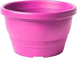 Vaso Plástico Cuia Modelo 30 Veneza 8 Litros Colorido Para Jardim Vertical, Decoração Rosa do Deserto, Samambaia (Rosa, 5 Unidades)