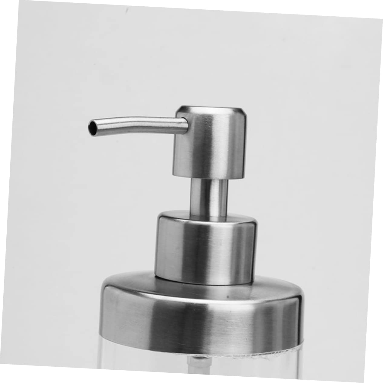Cabilock 2piezas Dispensador De Bomba para Champú y Loción Envase Inoxidable Transparente Botellas Vacías Recargable y Reutilizable