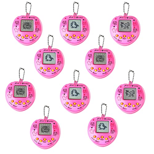Machine de Jeu électronique pour Animaux domestiques, Lot de 10 Consoles de Jeu virtuelles, Mini Jouet rétro Cadeau d'anniversaire avec Porte-clés Cadeau éducatif précoce pour Adultes et Enfants Cover