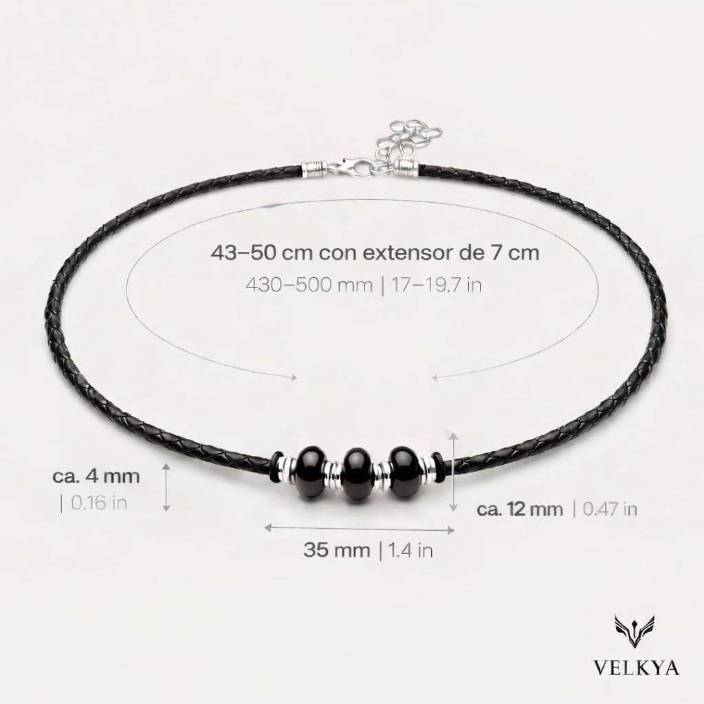 Collar Hombre Plata 925 con Certificado de autenticidad, 43+7 cm