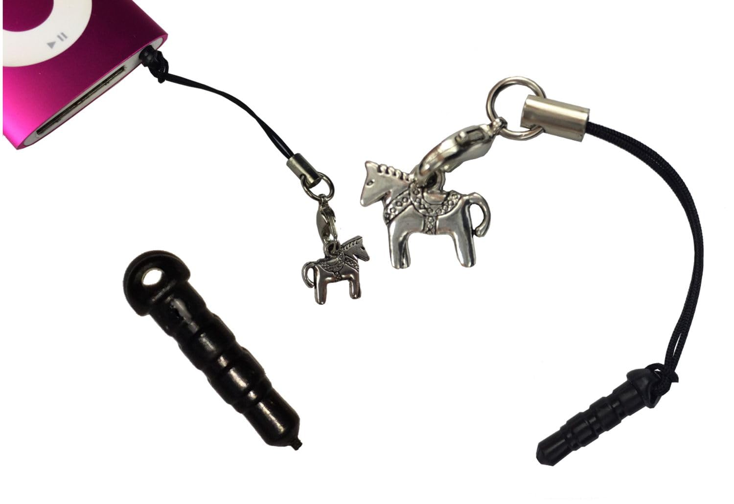 Miniblings Bat Flittermouse Mobile Cell Phone Charm Pendant Rodent Black