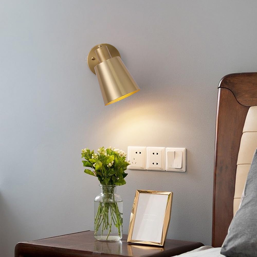 Applique da parete in stile Mid-Century Modern, set da 2, a batteria, senza fili, con telecomando, lampadina LED ricaricabile, lampada wireless per camera da letto, testiera del letto, soggiorno, ner