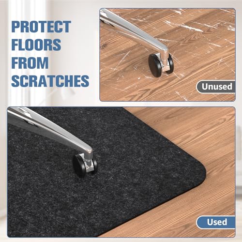 Image of Placoot Office Chair Mat for Hardwood Floor, 55 inchx35 inch Computer Chair Rug, Under Desk Mat, Large Anti-Slip Floor Protector for Home Office