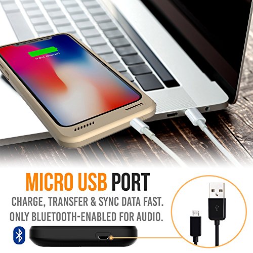 Alpatronix Iphone Xs/X Battery Case, 4200Mah Slim Portable Protective Extended Charger Cover With Wireless Charging Compatible With Iphone Xs & Iphone X (5.8 Inch) Bxx - (Gold) #TOP6