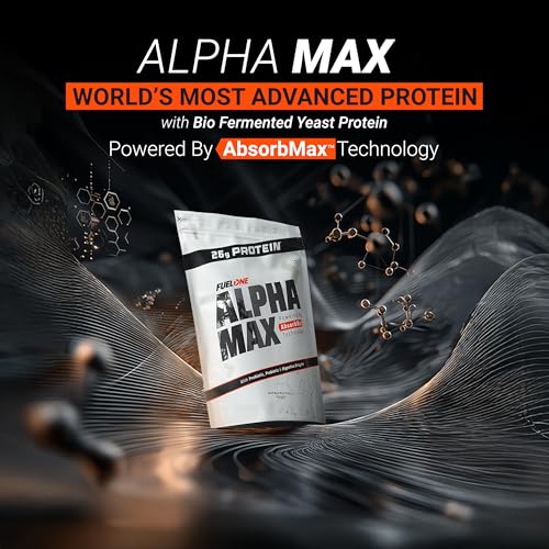 Image of FUELONE Alpha Max Protein Powder (Cold Coffee, 1kg / 2.2lbs) | 26g Protein Per Scoop