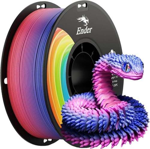 Creality Rainbow PLA+ 3D-Drucker Filament 1kg 1 75 mm Maßgenauigkeit +/- 0 02 mm Verwicklungsfrei & Knotenfrei Farbverläufe Kompatibel mit den meisten FDM 3D-Druckern
