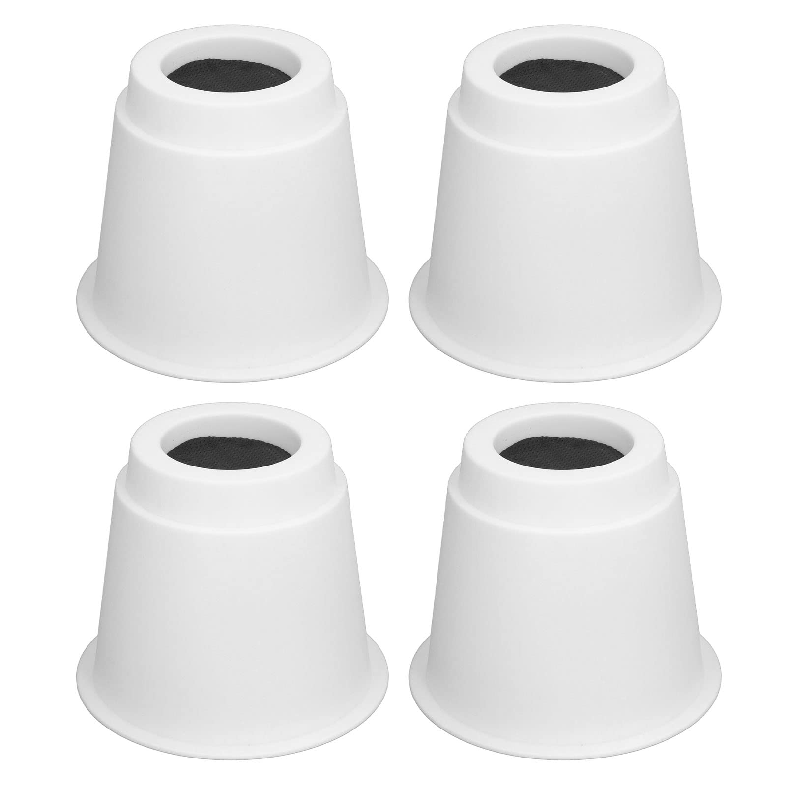 Gsycle 4PCS 5 Inch Bed Lifts Risers, Heavy Duty Round White Furniture Bed Risers Lifter with Anti Slip Top for Table Chair Desk Sofa