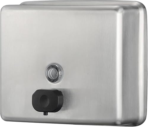 Dispensador de jabón de acero inoxidable extra grande de 47.3 fl oz47 oz de grado industrial, dispensador de jabón de manos de baño de montaje en