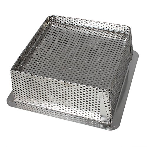 Cesto de acero inoxidable para desagüe de suelo 8.5x8.5x3" miniatura 3