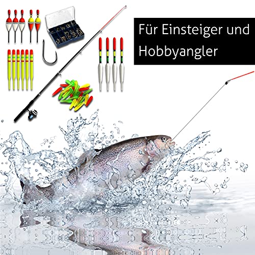 TW24 120tlg. Angelset inkl. Teleskoprute und Angelspule Angeln Angelrute Anfänger Komplettset – Bild 3
