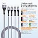 SIQIWO Multi USB C Cable Fast Charging, [4FT/2 Pack] QC 3.0(3A) USB C Splitter Cable, 4 in 1 Charger Cord with 4 Type C Ports, for iPhone 17/16/15 Series, iPad Air/Pro, Samsung Galaxy S25, Pixel, PS5