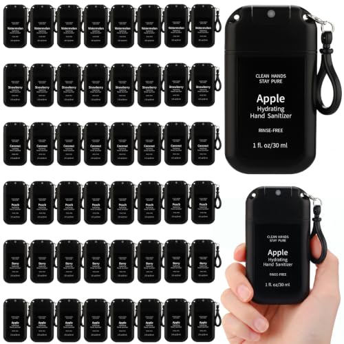 Frienda 48 Pack Mini Hand Sanitizer Spray Bulk with Keychain, 1 Fl. oz