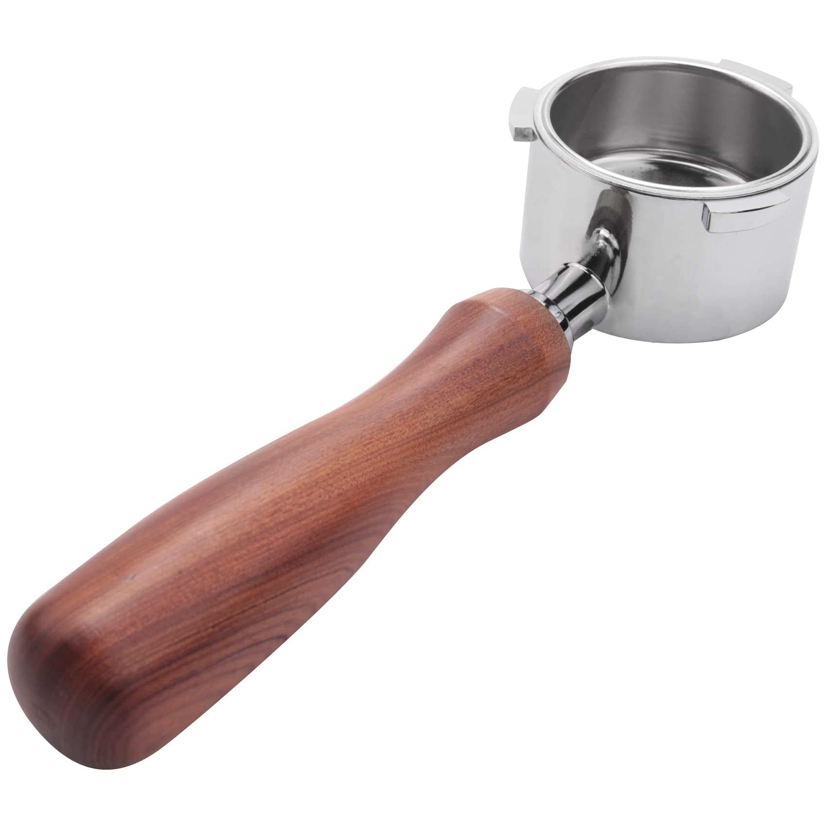 CTRLZS Bottomless Portafilter 51mm for EC680/EC685 Coffee Machine Filter 51mm, Three Ear Wooden Handle